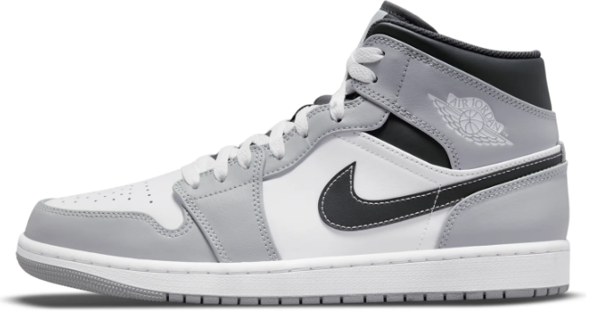 Air Jordan 1 Mid 'Light Smoke Grey' Sneakers – 554724-078