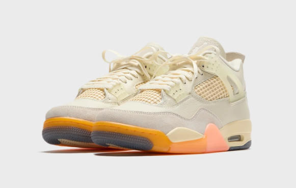 Jordan WMNS Air Jordan 4 Retro - Coconut Milk / Metallic Gold / Muslin / Bright Mango / Sundial / Black