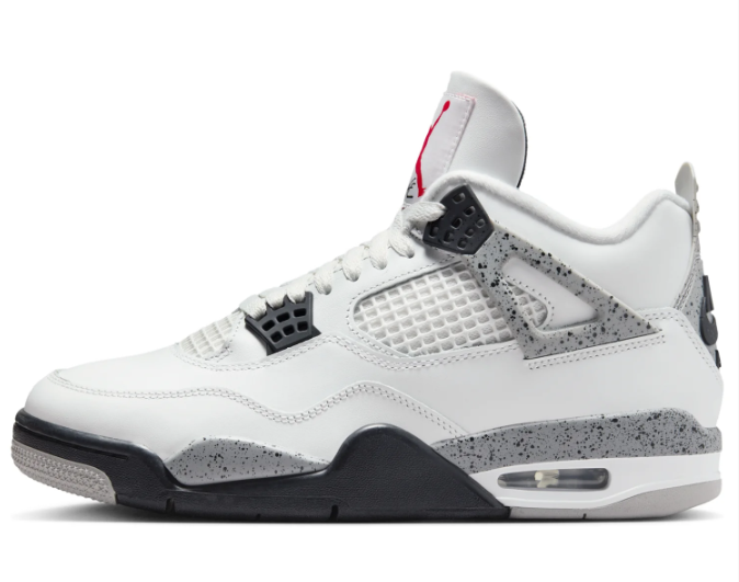 Air Jordan 4 Retro 'White Cement' 2025 | FV5029-100 | White / Black / Fire Red / Cement Grey