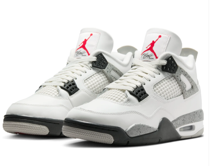 Air Jordan 4 Retro 'White Cement' 2025 | FV5029-100 | White / Black / Fire Red / Cement Grey