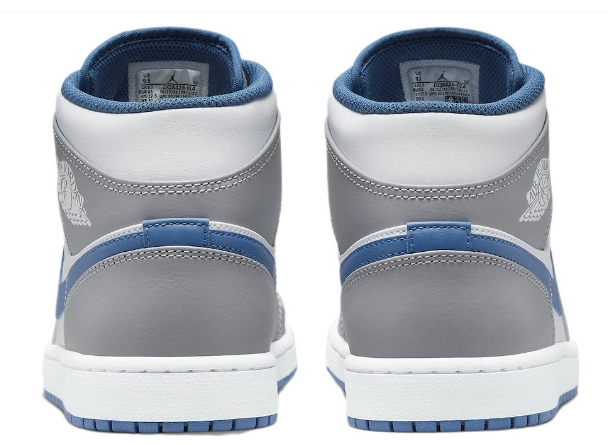 Air Jordan 1 Mid 'Cement Grey True Blue' Sneakers – DQ8426-014