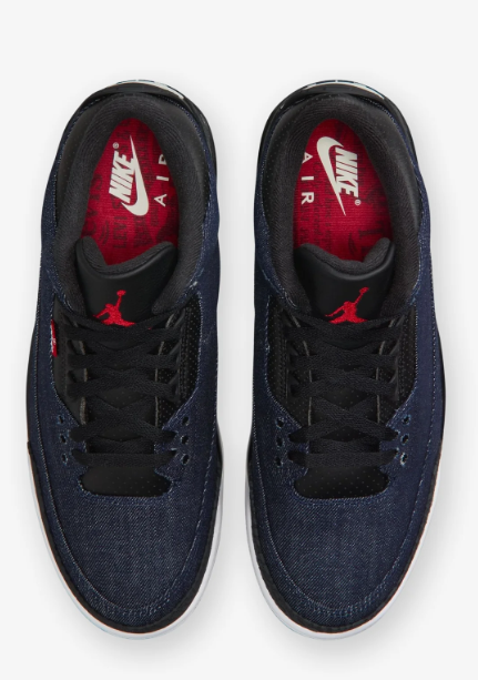 JORDAN X LEVI'S® AJ 3 RETRO - INDIGO GYM RED