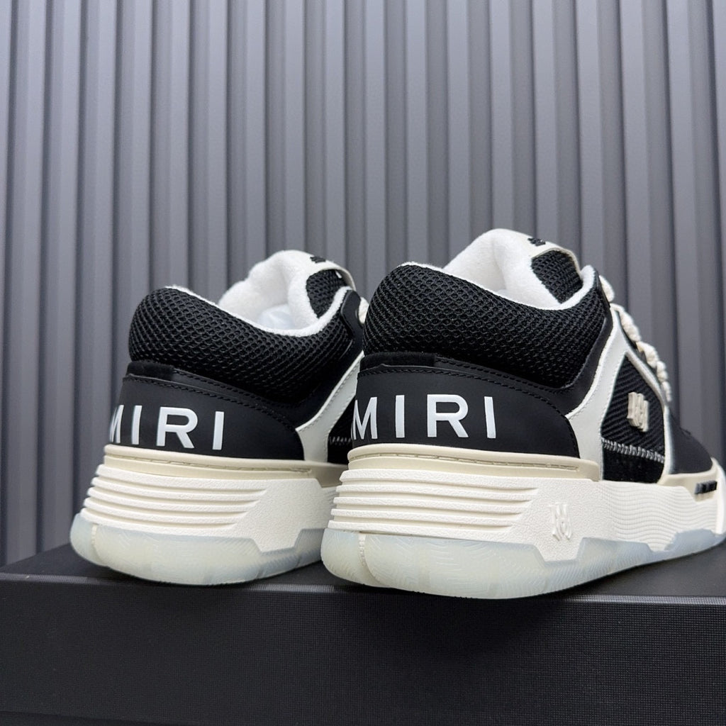 AMIRI HNH0203 Ice Blue and Cream Low-Top Sneakers