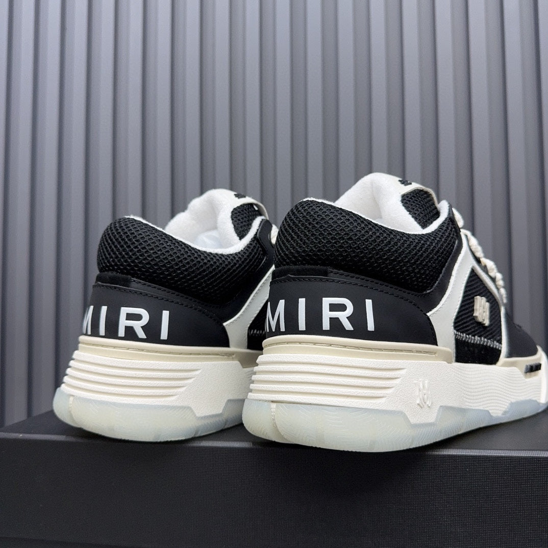 AMIRI HNH0203 Ice Blue and Cream Low-Top Sneakers