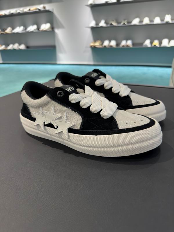 AMIRI Black & White Star Low-Top Sneakers