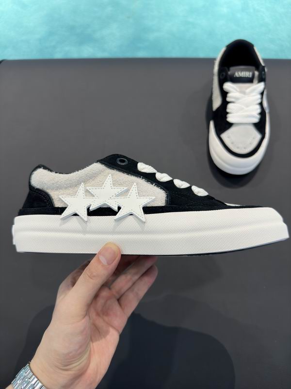 AMIRI Black & White Star Low-Top Sneakers