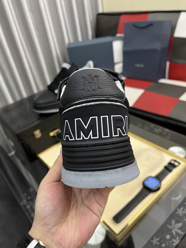 AMIRI Black Logo-Panel Lace-Up Sneakers