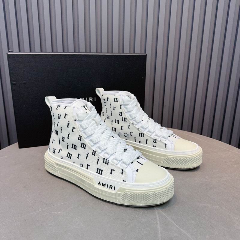 AMIRI Black Logo-Panel Lace-Up Sneakers