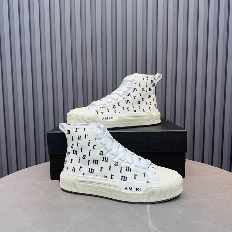 AMIRI Black Logo-Panel Lace-Up Sneakers