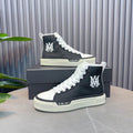 AMIRI HNW0602 Black Logo-Panel Lace-Up Sneakers