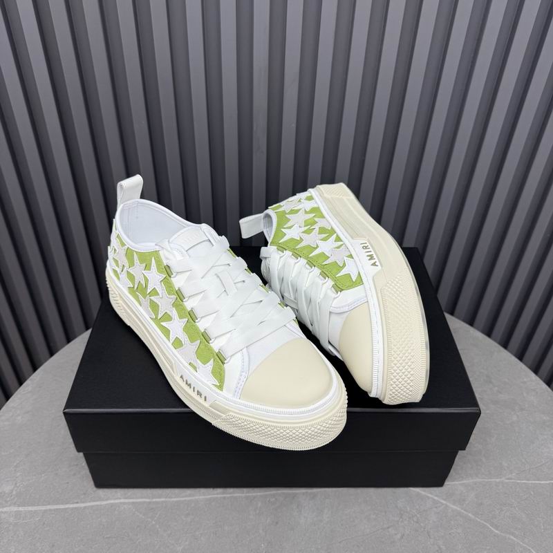 AMIRI MNS0601 White Star-Detail Low-Top Sneakers
