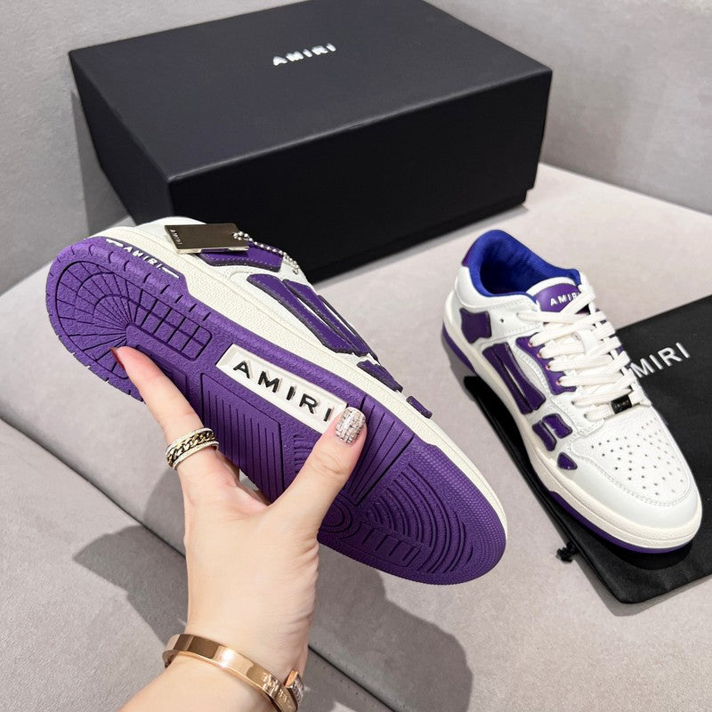 AMIRI Skel Top Low Sneaker – White / Purple