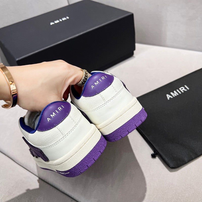 AMIRI Skel Top Low Sneaker – White / Purple