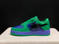 BAPE STA W13 x Marvel Green Blue Purple Low-Top Sneakers