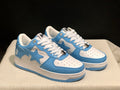 BAPE STA W29 Blue and White Star Low-Top Sneakers