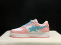 BAPE STA Pink & Baby Blue Low-Top Sneakers