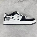 BAPE STA Shark White & Red Low-Top Sneakers