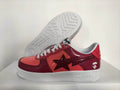 BAPE STA Shark White & Red Low-Top Sneakers
