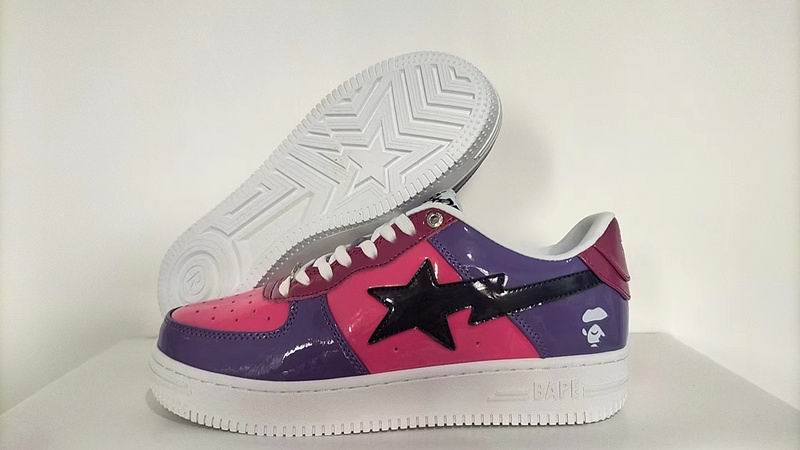 BAPE STA Shark White & Red Low-Top Sneakers