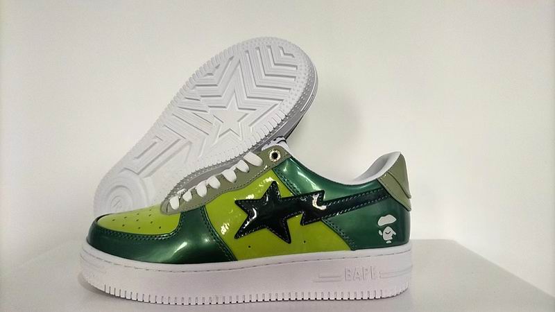 BAPE STA Shark White & Red Low-Top Sneakers