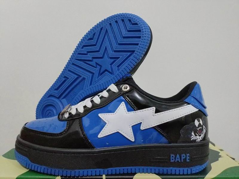 BAPE STA Shark White & Red Low-Top Sneakers