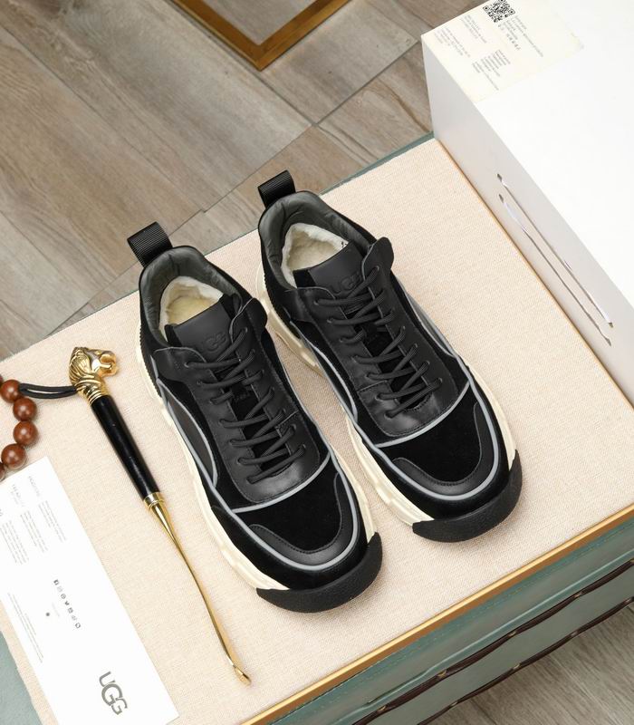 Black Suede & Leather Moc-Toe Platform Boot
