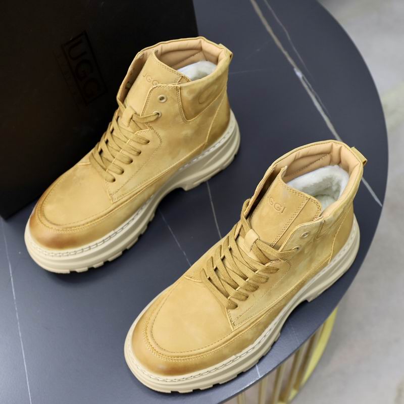 UGG Wheat Nubuck Shearling-Lined High-Top Boot