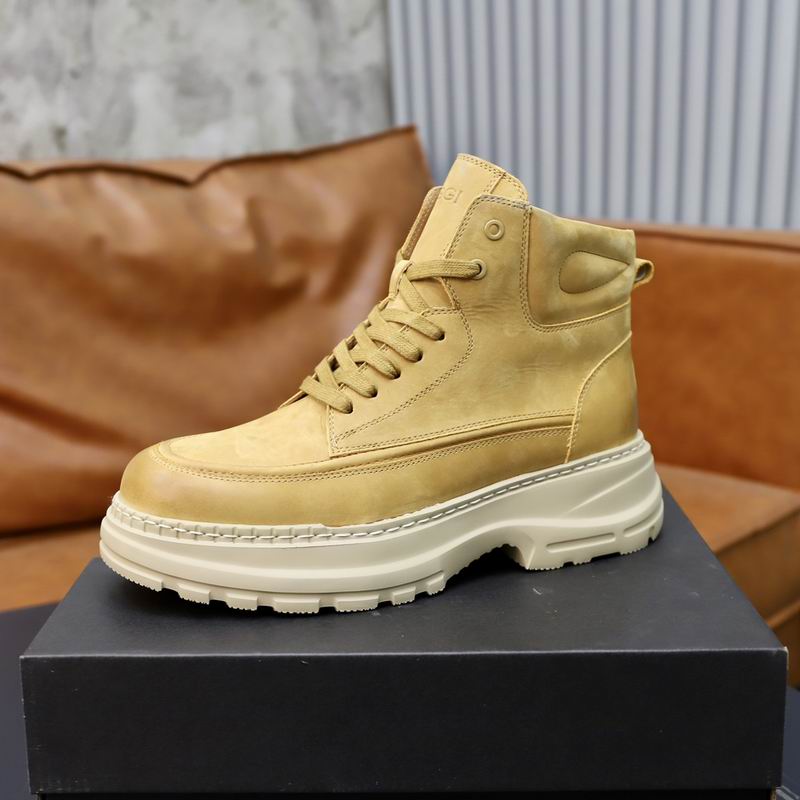 UGG Wheat Nubuck Shearling-Lined High-Top Boot