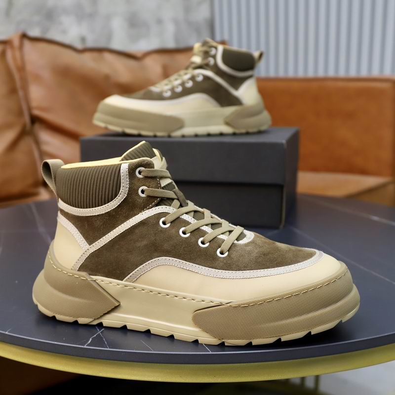 Olive Suede High-Top Sneaker Boot