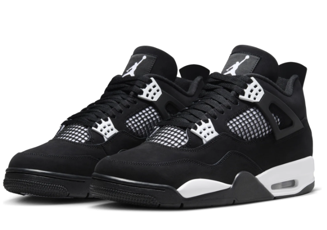 Air Jordan 4 Retro 'White Thunder' FQ8138-001 | Black & White Sneakers