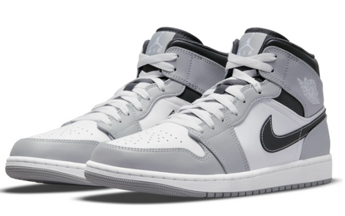 Air Jordan 1 Mid 'Light Smoke Grey' Sneakers – 554724-078