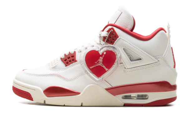 Air Jordan 4 WMNS 'Valentine's Day' HV0823-108 | Pale Ivory & Red